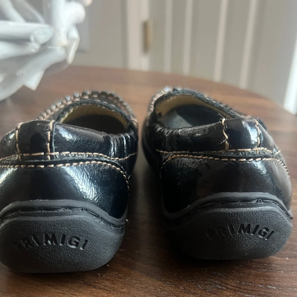 Primigi Boys Shiny Patton Leather  Black Kids Moccasins Loafer Shoes‎
